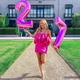 34in Bright Pink Number Balloon (0)